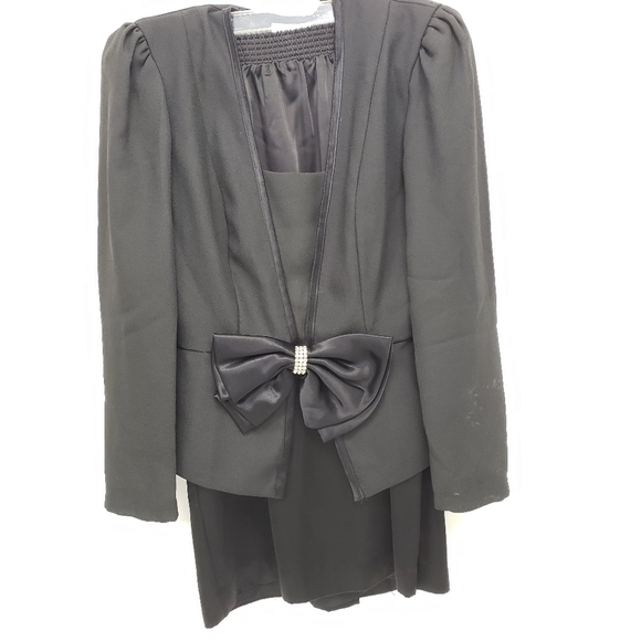 VINTAGE Formal Dress/Skirt Suit EUC Blk 5/6-8 - Picture 3 of 16